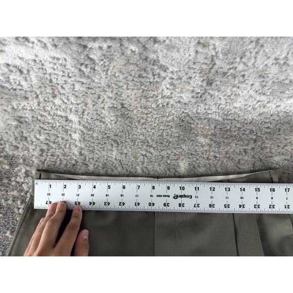 Brooks Brothers Size W35 L32 Career Pleated Straight Leg Pants Gray Button Zip - Picture 4 of 13